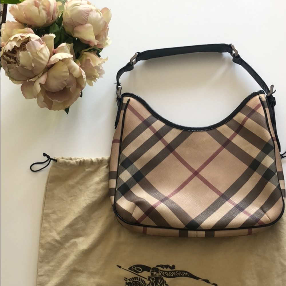 Authentic Burberry Nova Check Hobo Bag